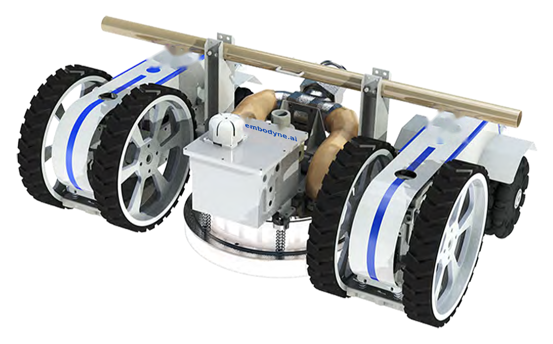 embodyne.ai UHP hydroblasting magnetic crawler robot M-06