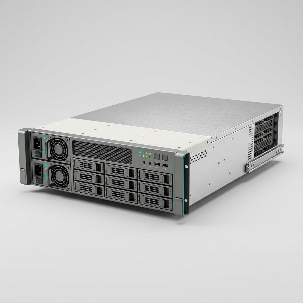 Illustratives Produkt-Rendering von 8-GPU Inference-Server (4U/5U)