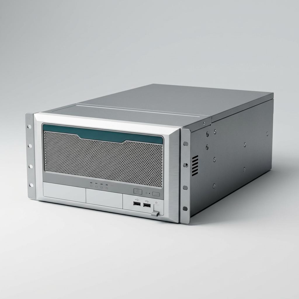 Illustratives Produkt-Rendering von Einstiegs-GPU-Server (4U, 2-GPU)