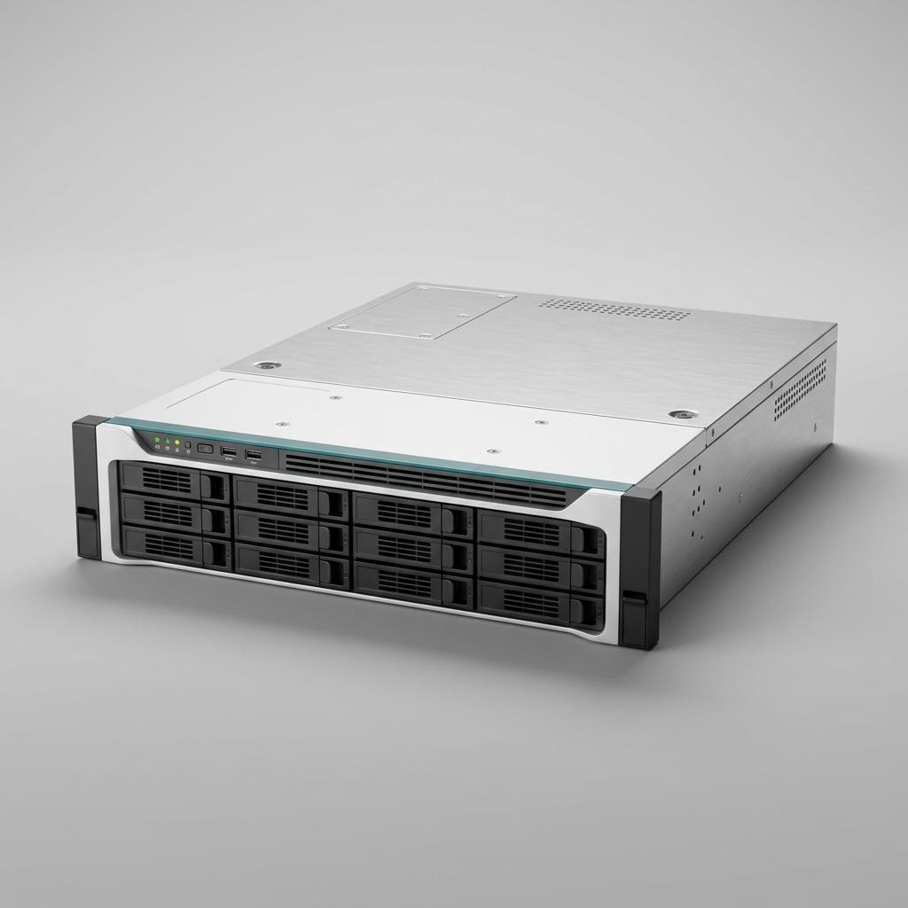 Illustratives Produkt-Rendering von Universelle Rechenserver (2U)