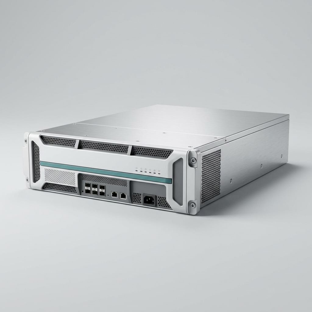 Illustratives Produkt-Rendering von Open-Model KI-Appliance