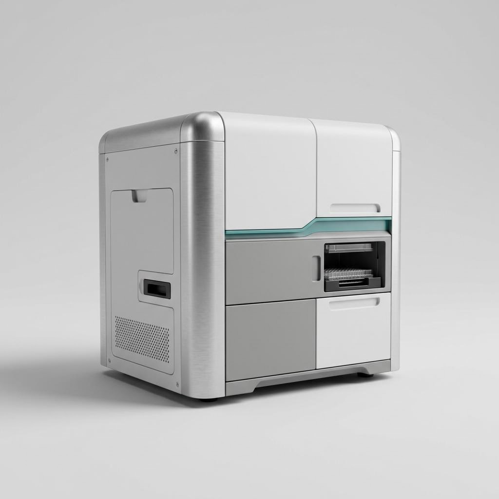 Illustratives Produkt-Rendering von High-Content-Zellbildgebungs- & Analysesystem